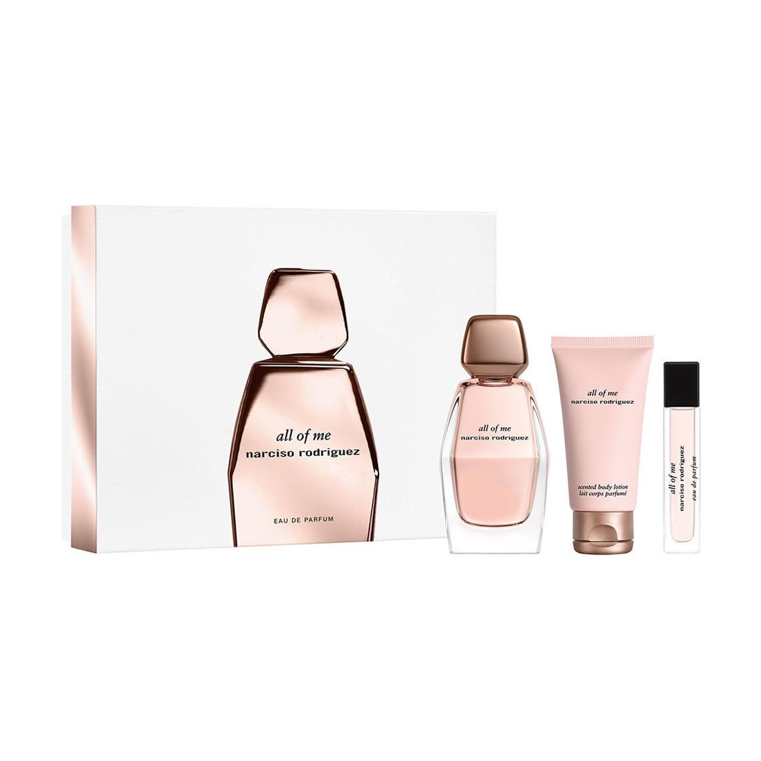 Парфумований набір жіночий Narciso Rodriguez All Of Me (парфумована вода, 90 мл + парфумована вода, 10 мл + лосьйон для тіла, 50 мл)