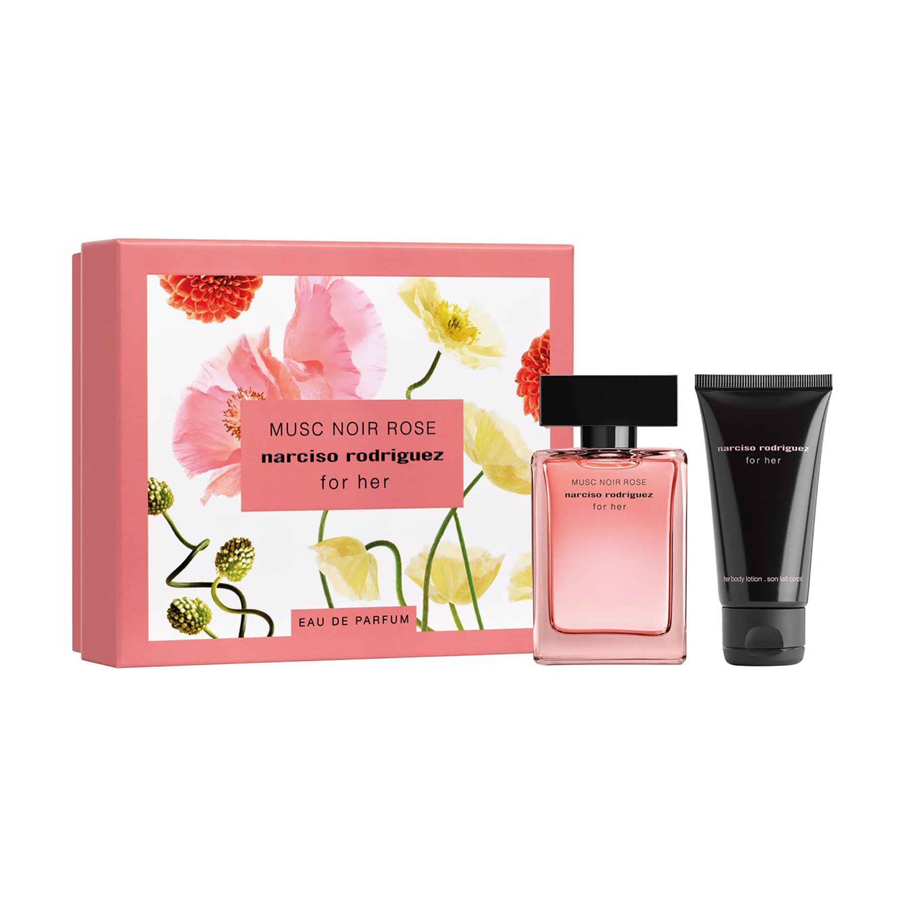 Парфумований набір жіночий Narciso Rodriguez Musc Noir Rose For Her (парфумована вода, 50 мл + лосьйон для тіла, 50 мл)